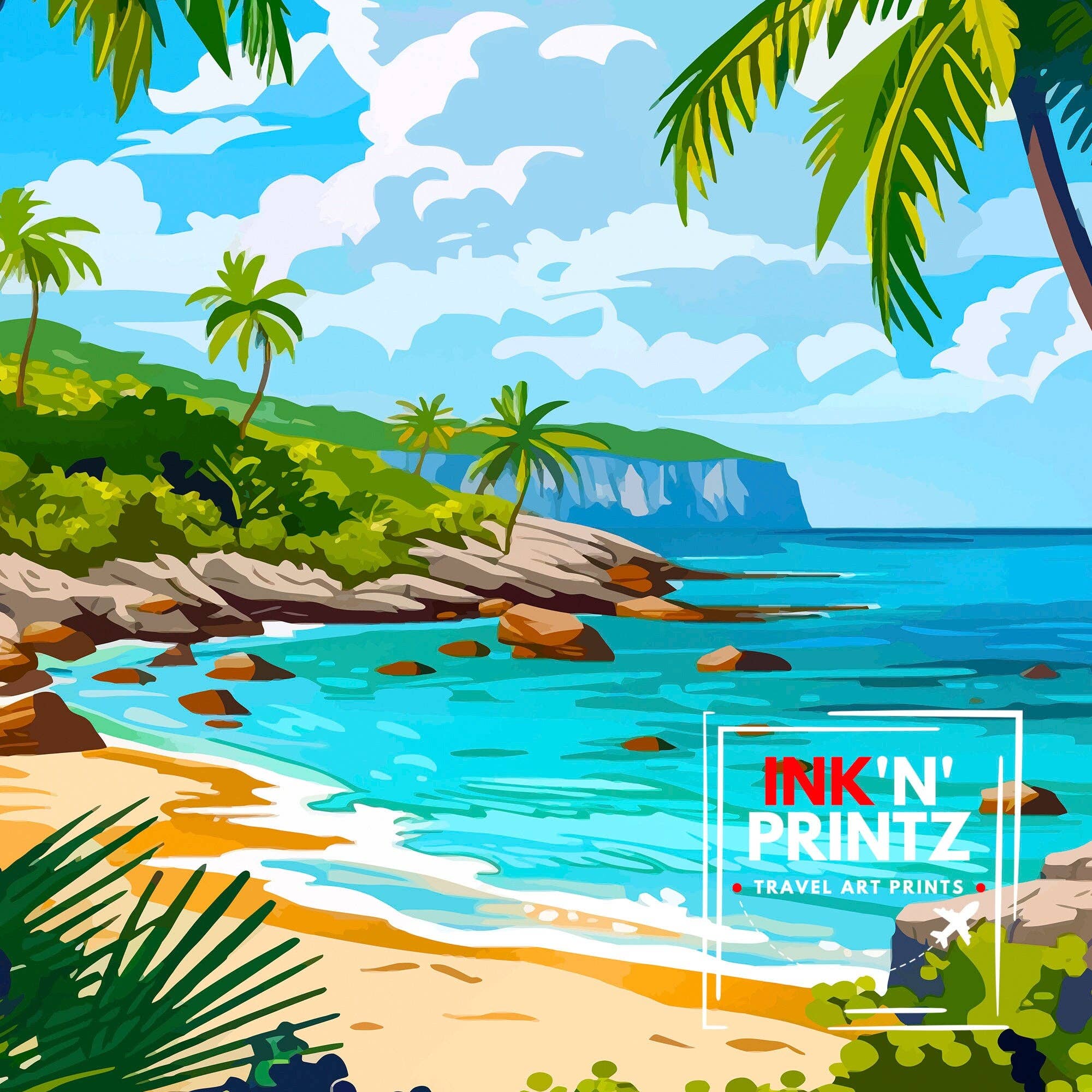 InkNPrintz – Großhandel Kunstdruck – Bonaire Karibik-Reiseposter7