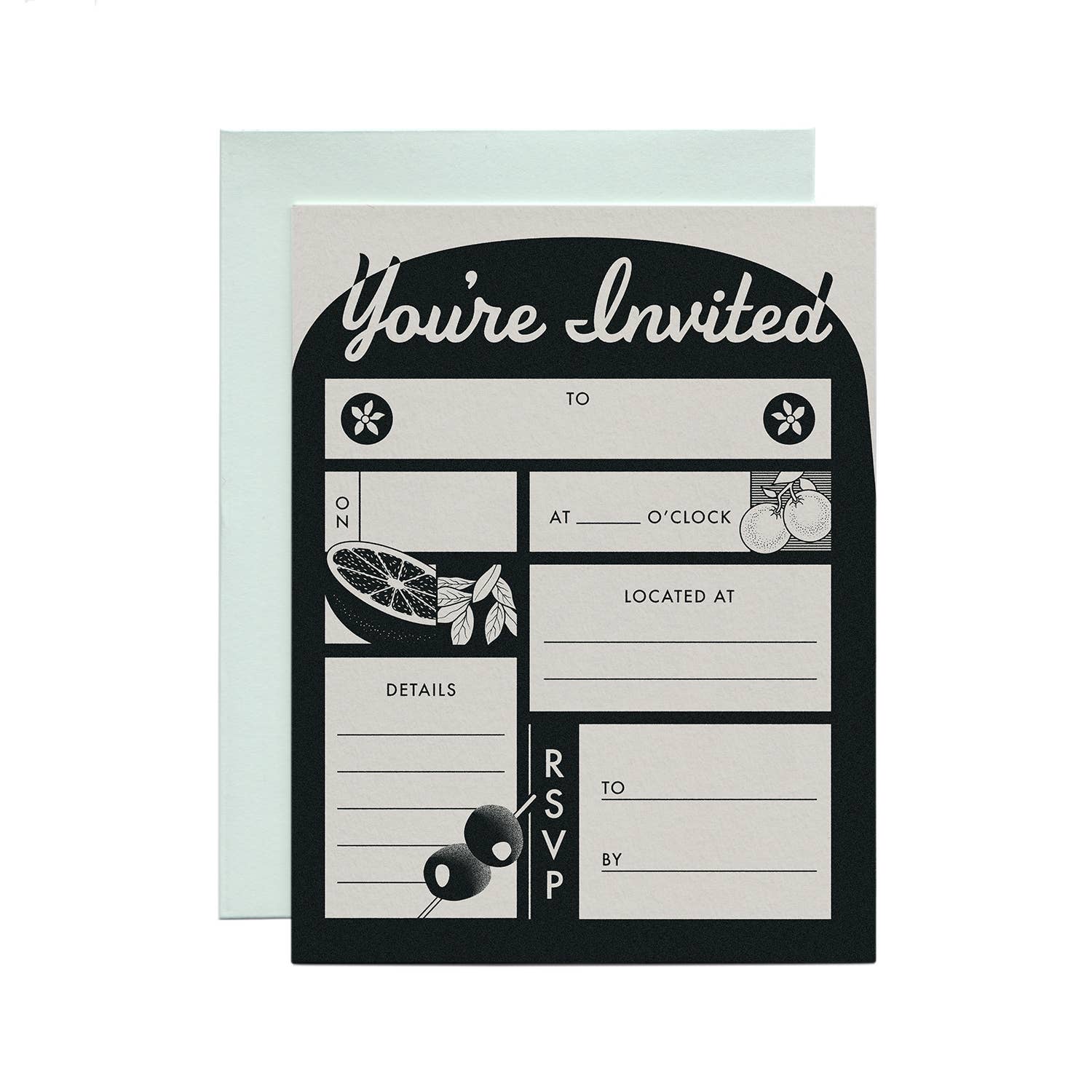 Nowhere In Paradise - Wholesale Invitations - “You’re Invited” Fill-In Party Invitations, Set of 8