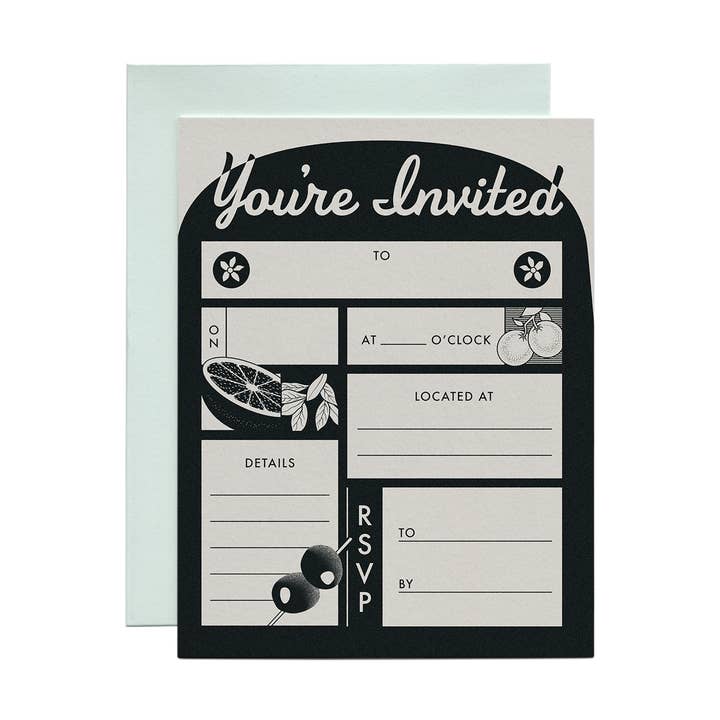 Nowhere In Paradise - Wholesale Invitations - “You’re Invited” Fill-In Party Invitations, Set of 80