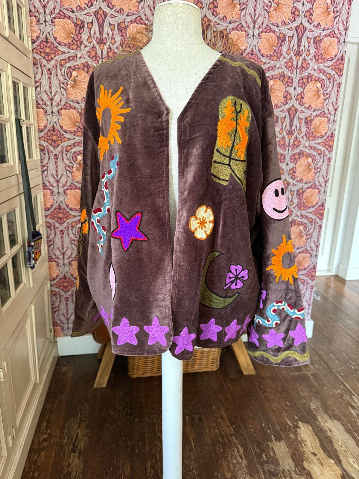 ToutVintage - Wholesale Jacket - Women's - Velvet embroidery Ella jacket brown7