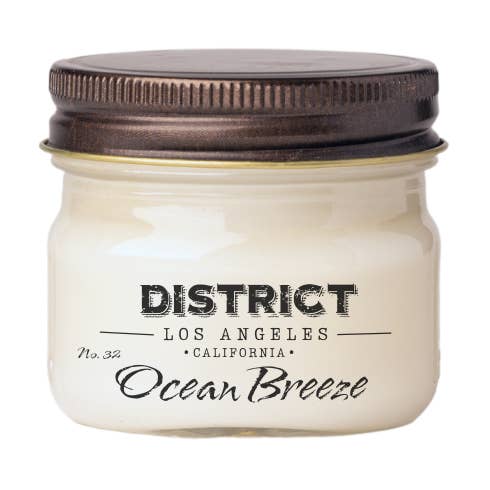 Ocean Breeze | 4.7oz Mason Jar Candle for wholesale by District Los Angeles