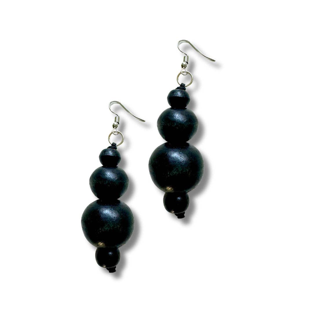 Bijondo - Vente Boucles d'oreilles pendantes - Boucles d'oreilles en bois Bonnie4