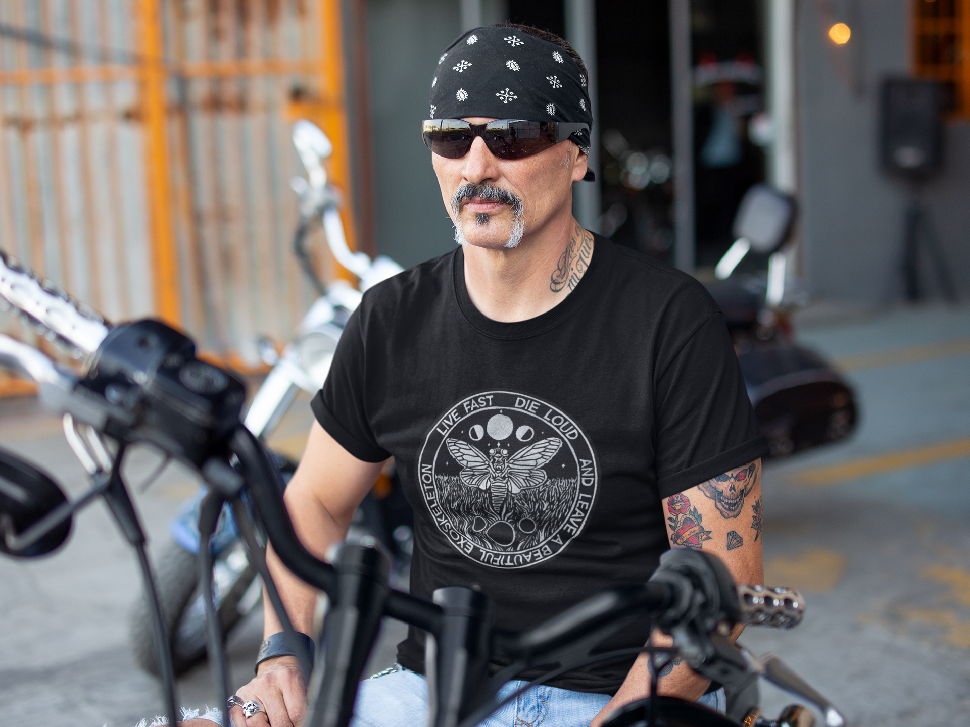 Fendywitch Designs - Wholesale Screen Printed T-Shirt - Unisex - Cicada Tee: Live Fast, Die Loud, Leave a Beautiful Exoskelet1