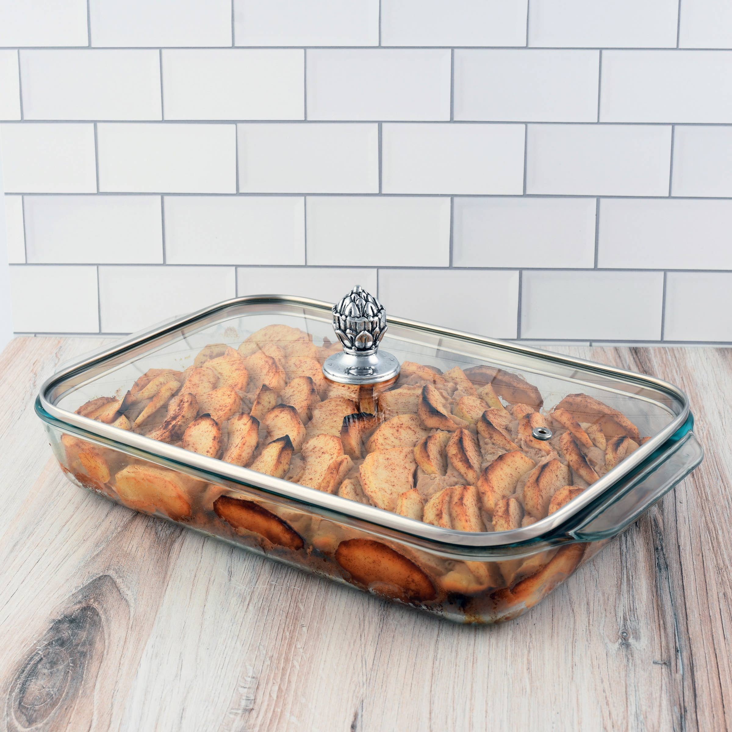 Arthur Court - Wholesale Baking Dish - Classic Lid with Pyrex 3 quart Baking Dish3