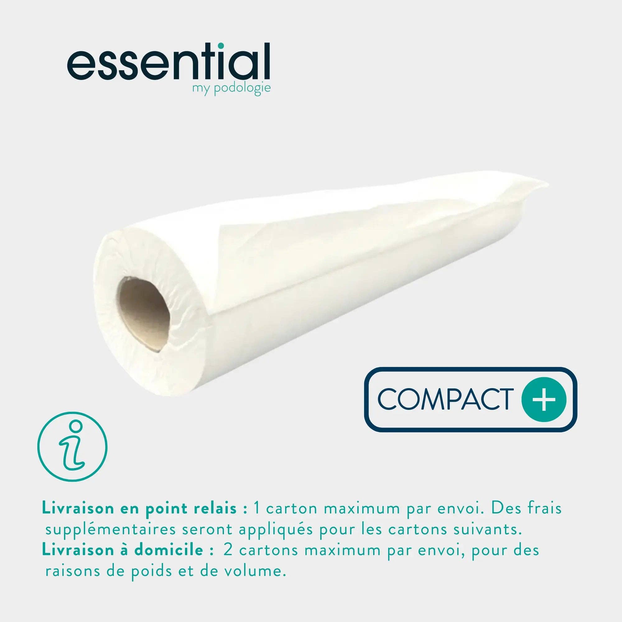 My Podologie - Wholesale Cotton Pad - 6 rolls of smooth white examination sheets - Compact - 300 sheets - 50 x 30 cm0