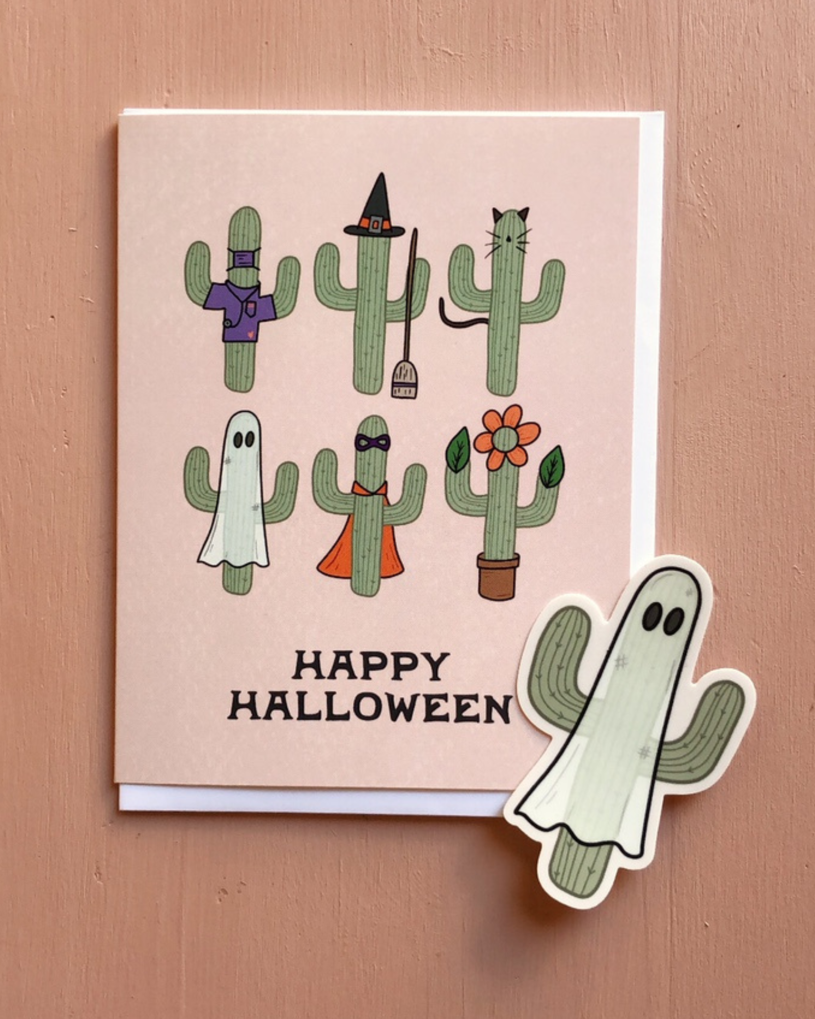 Creative Kind – wholesale Sticker – Ghost Sticker – Ghost Saguaro Cactus Vinyl Sticker1