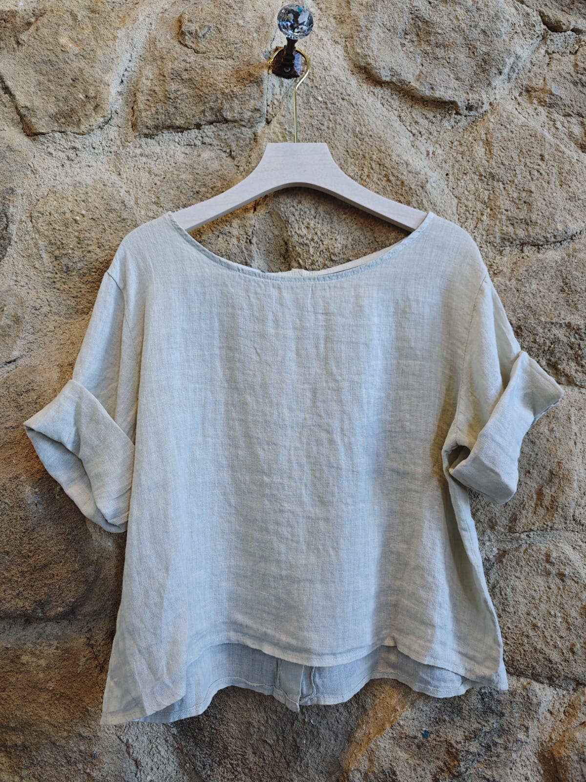 Linen & More – Engroshandel Bluse - Dame – Basic kort bluse i 100 % hør14