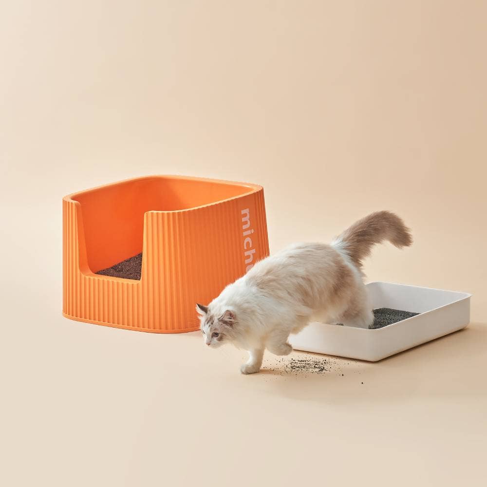 MichuPet - Wholesale Cat Litter Box - Michu XXL Container Cat Litter Box with Scoop, Coral or BoBa16