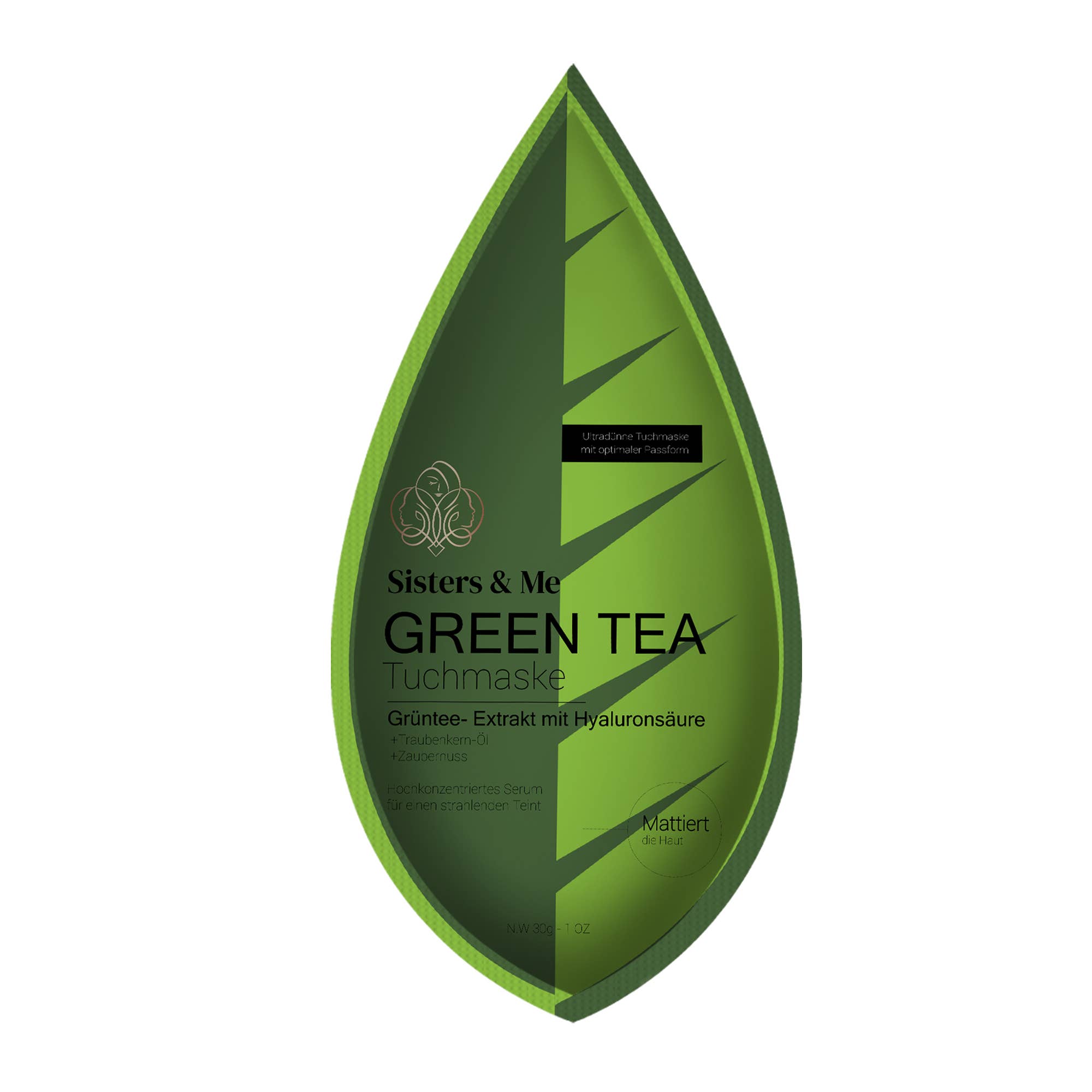 Sisters & Me GmbH - Venta al por mayor Mascarilla - 5 MASCARILLAS DE TÉ VERDE CON ACEITE DE SEMILLAS DE UVA Y HAMAMELIS2