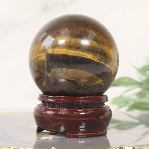 Tiger's Eye Sphere for balance and harmony for wholesale by Natures Artifacts Inc