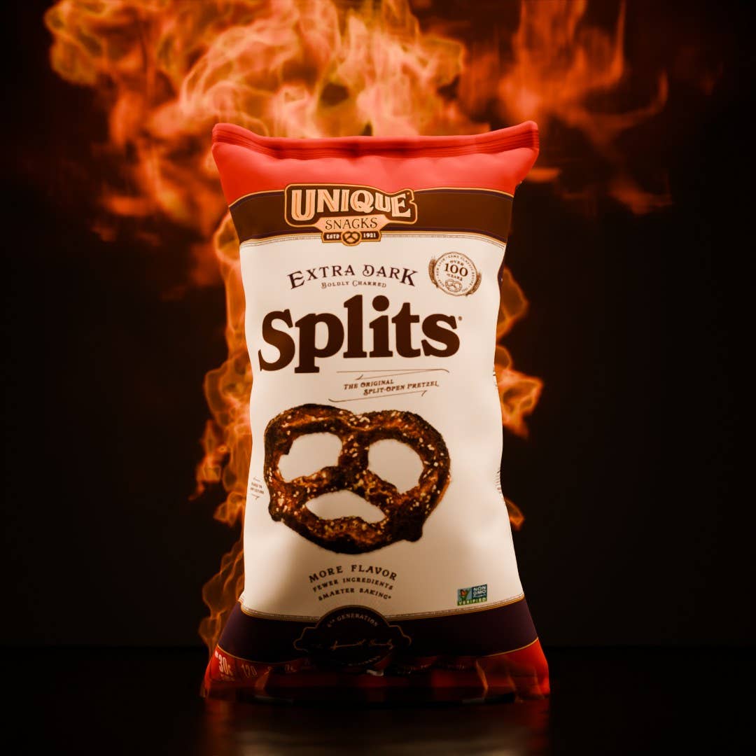 Unique Snacks - Wholesale Pretzels - 24 - 11oz Extra Dark Splits4