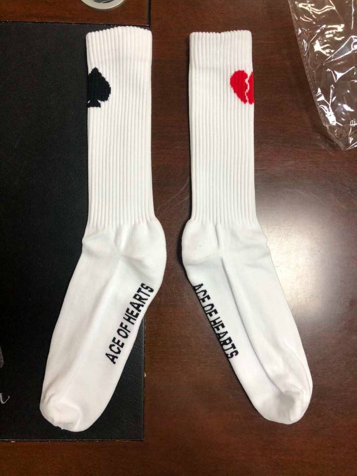 Calcetines con logo para venta al por mayor de Ace Of Hearts World Wide