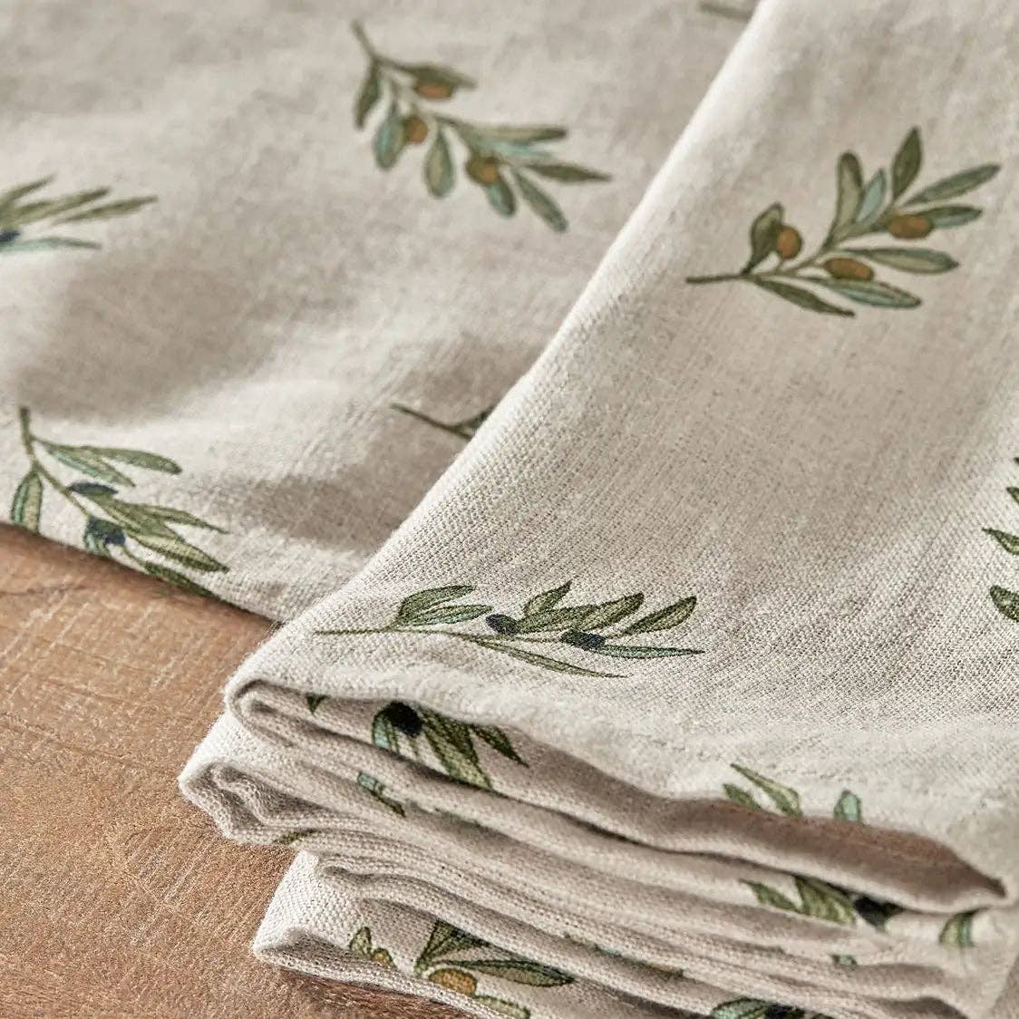 Sophie Allport – wholesale Dinner & cloth napkin – Olive Linen Napkins (Set of 4)1