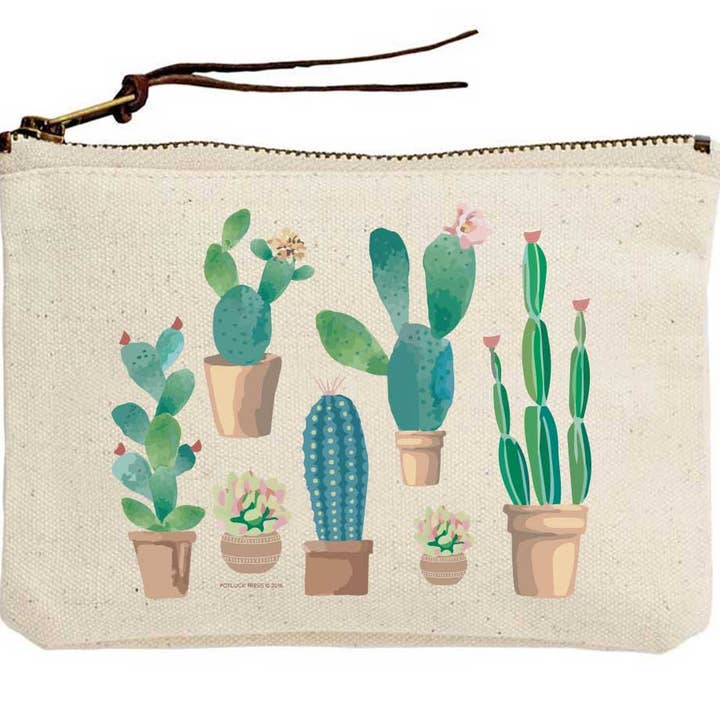 Pochette en toile pour planteurs de cactus pour la vente par Potluck Press