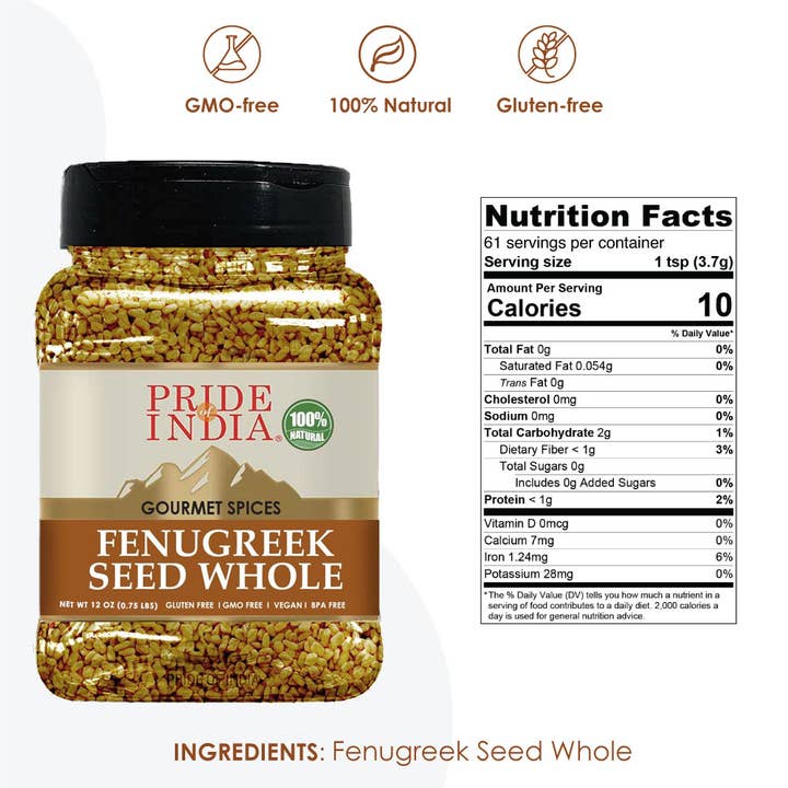PRIDE INDIA BRANDS – Engroshandel Plantefrø – Naturlig Bukkehorn Seed Whole1