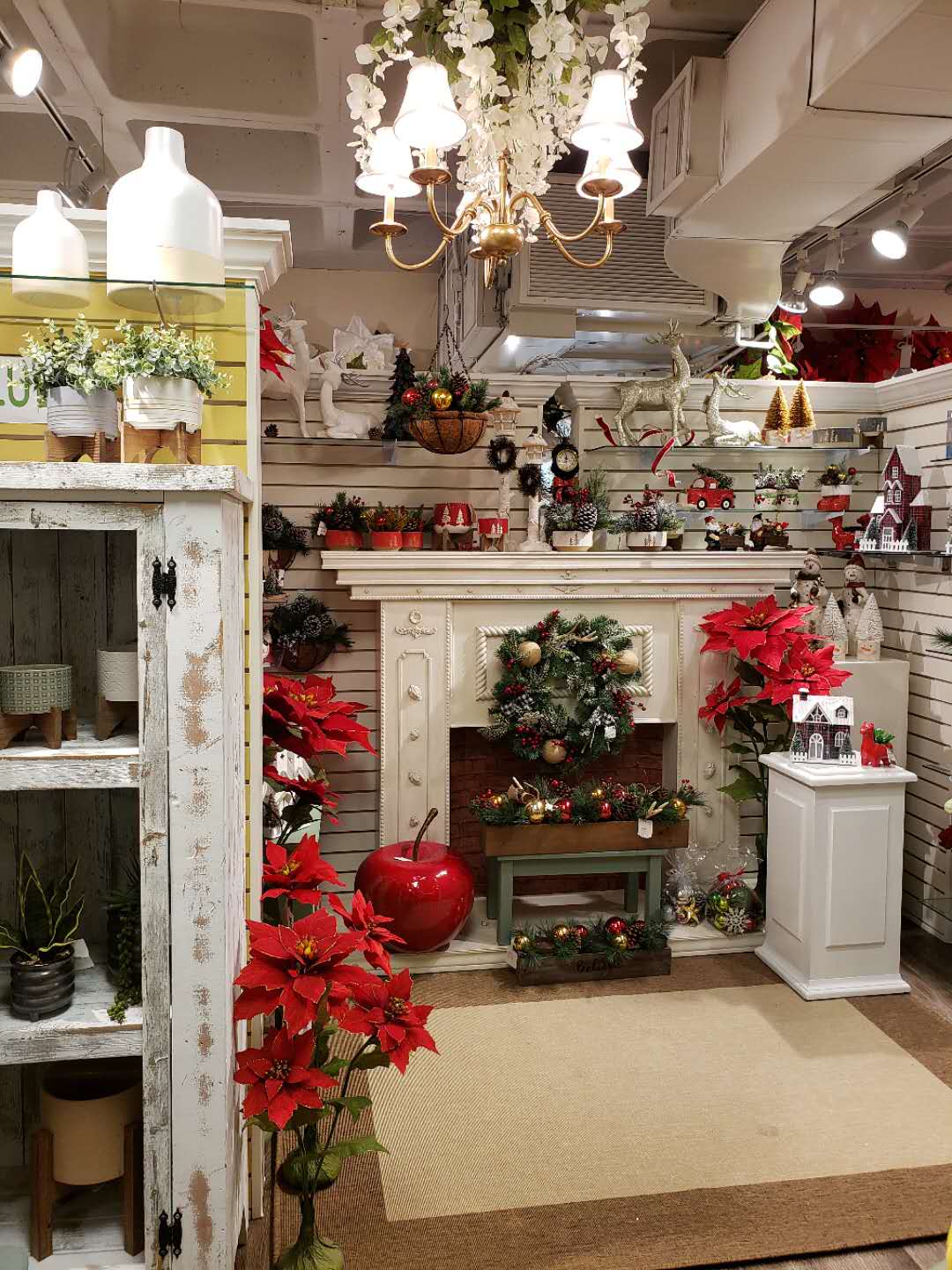 Flora Bunda Inc - Wholesale Artificial Flowers - 44" Poinsettia Faux Floral Stem Arrangement5