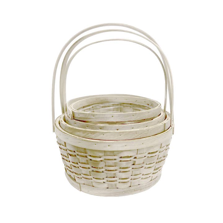 Jacobson - Wholesale Basket - Woodchip Basket Set/4 with Movable Handles