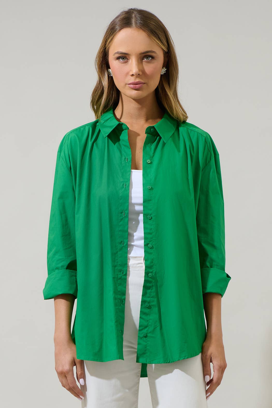 Sugarlips – wholesale Buttoned-down shirt – Women's – Dream State Oversized Button Down Shirt0