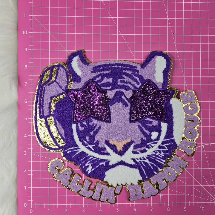 Scratch Decor - Wholesale Patch - Callin' Baton Rouge Tiger Iron On Patch1