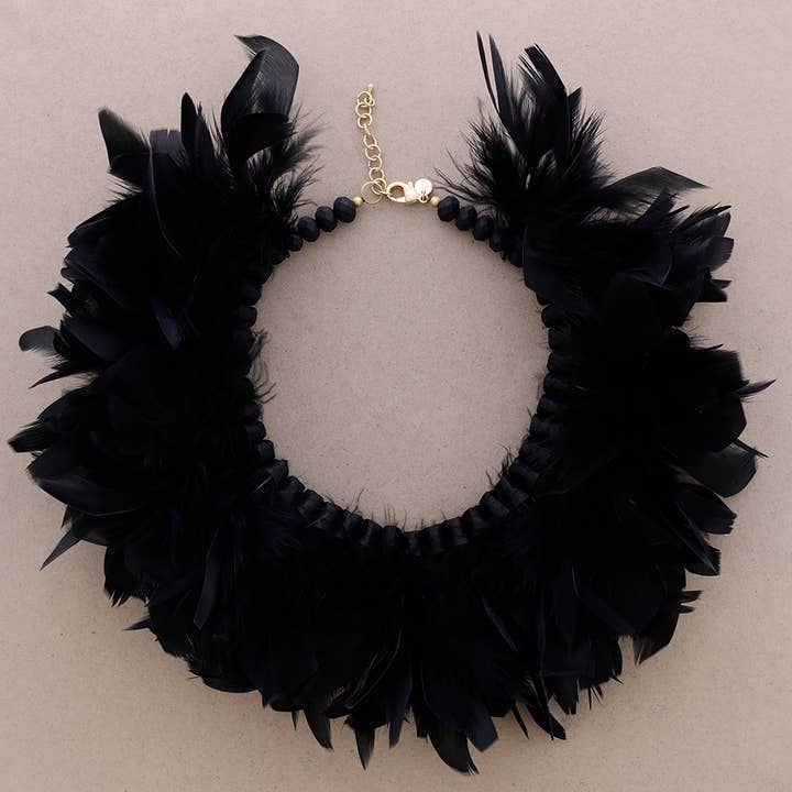 Sonata - Wholesale Choker/Collar - Crystal Feather Necklace