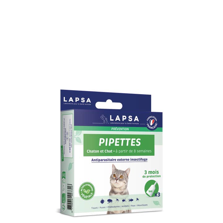 LAPSA - Wholesale Pet Supplement - Cat - LAPSA CAT KITTEN PIPETTES X3 1ML2