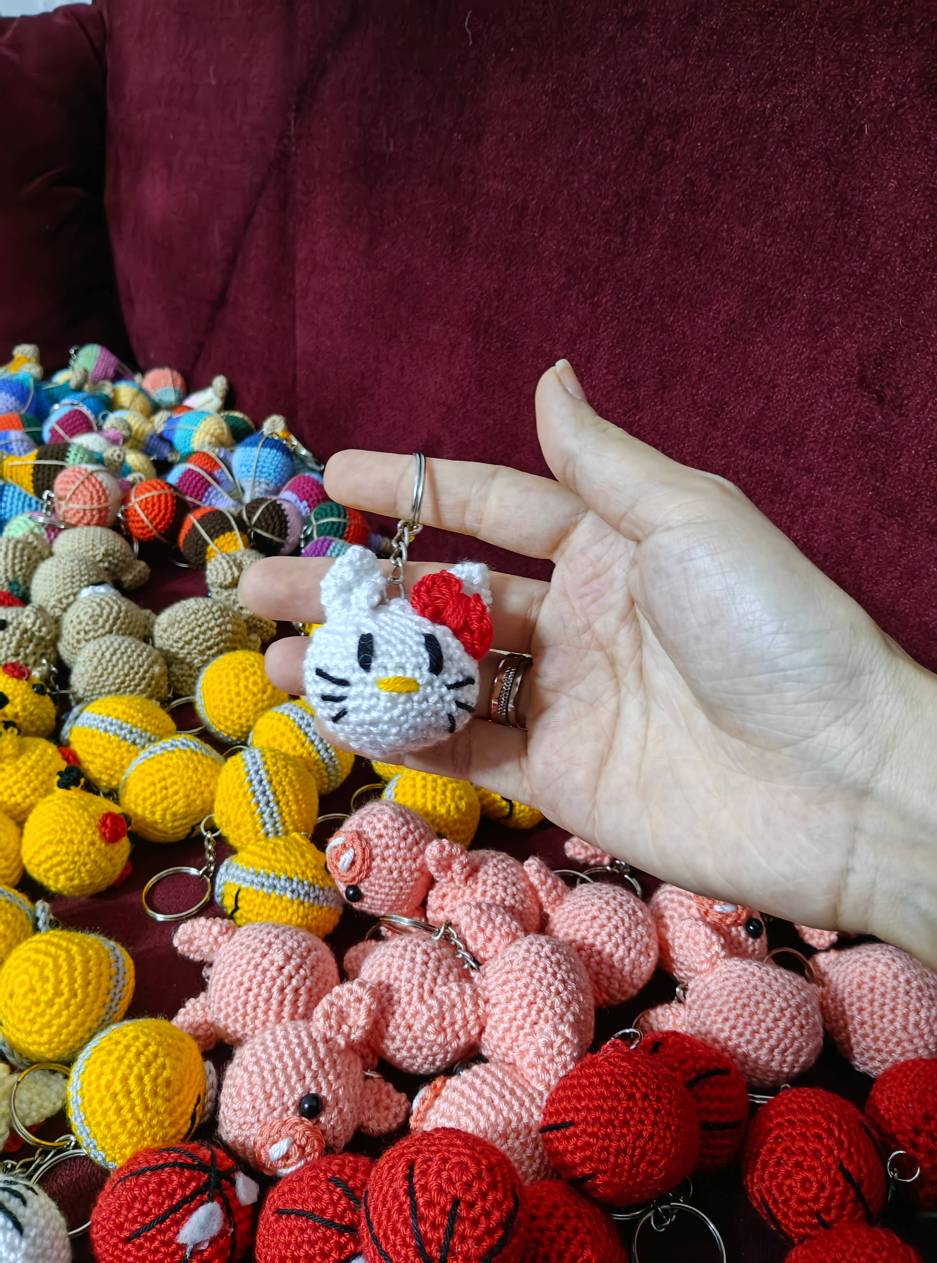 despinacrafting – wholesale Keychain – Women's – Crochet Keychain, Stuffed Toy, Hello Kitty, Minions5