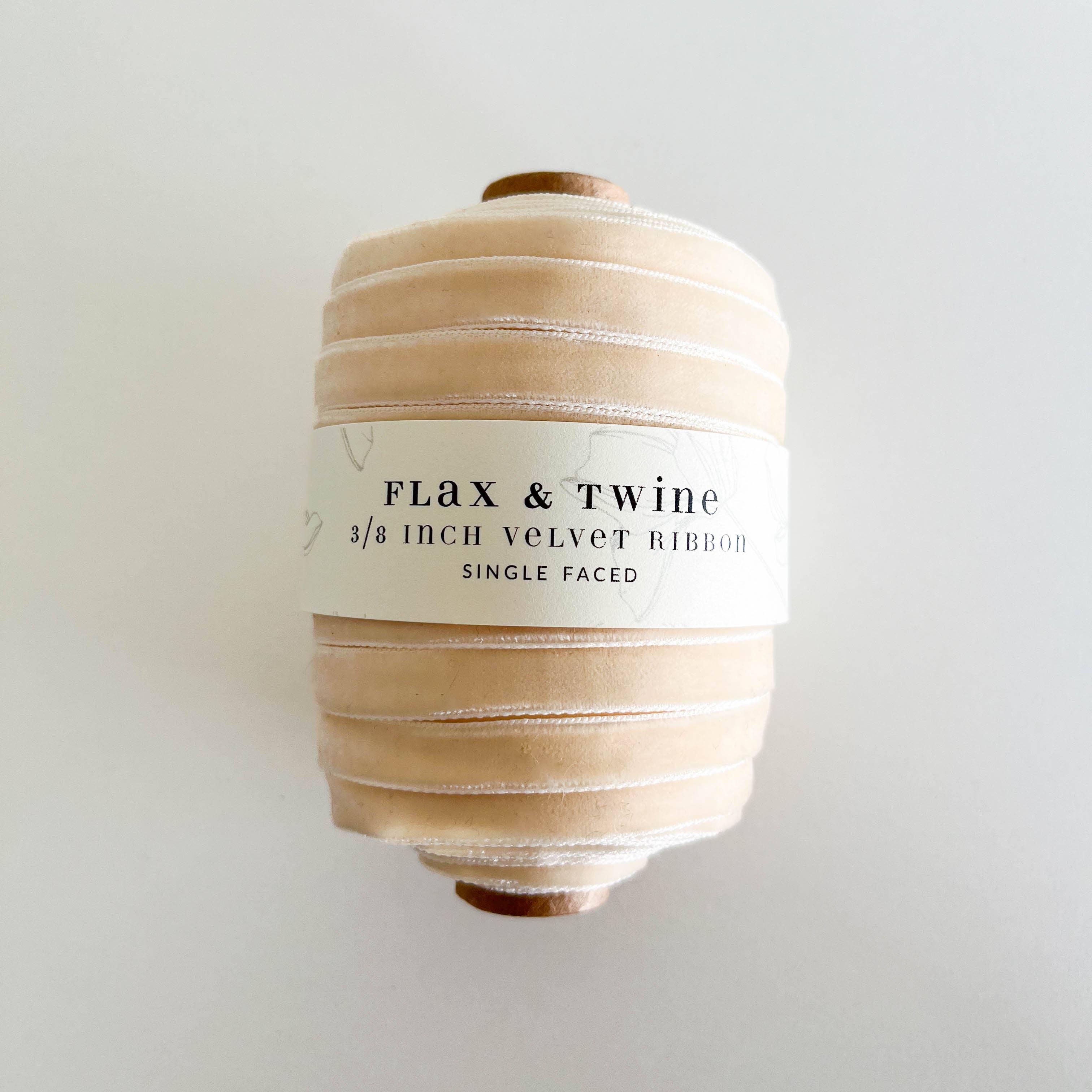 Flax & Twine - Wholesale Ribbon - Gift Wrapping - Flax & Twine 3/8" Velvet Ribbon - 30 Yards0