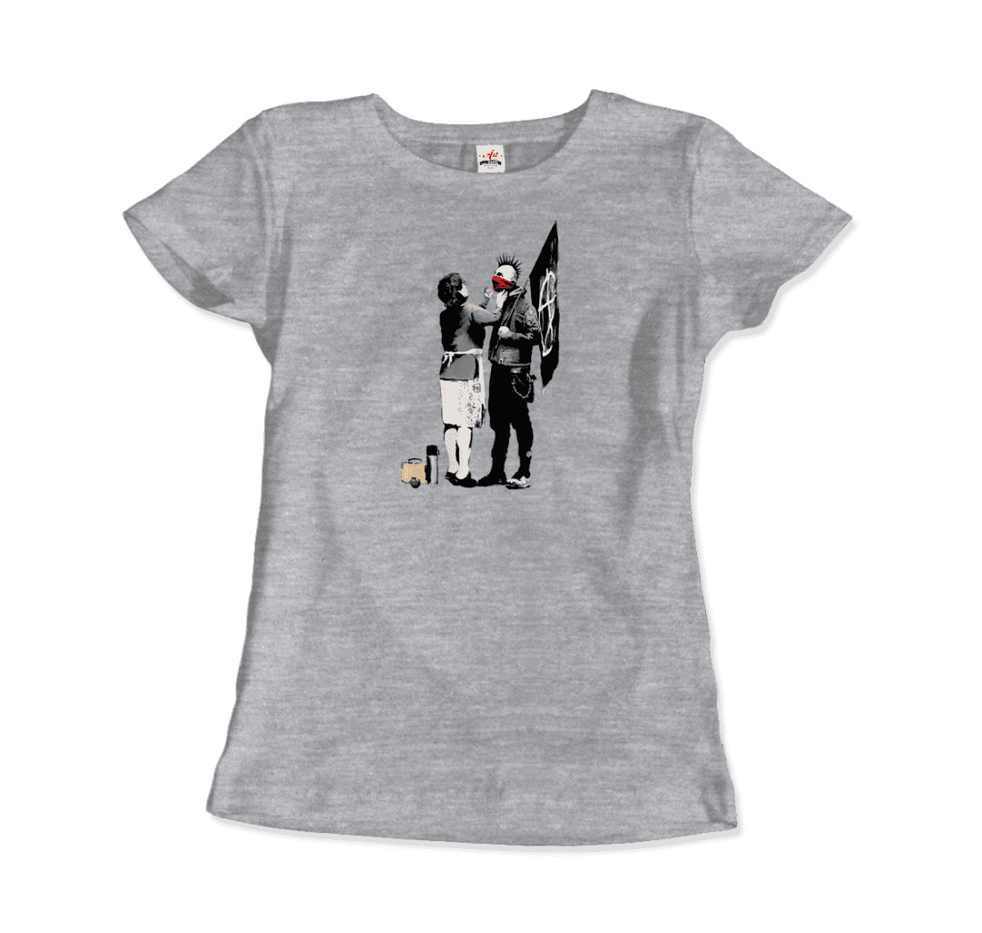Art-O-Rama Shop - Wholesale Screen Printed T-Shirt - Unisex - Banksy Anarchist Punk And His Mother Artwork T-Shirt6