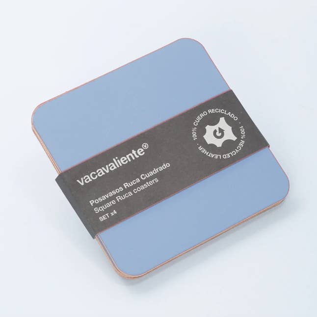 Ruca Square Coasters (x4) Morning Blue for wholesale by Vacavaliente