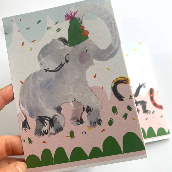 Esther Kent Design – wholesale Birthday card – Party Animals Concertina Card