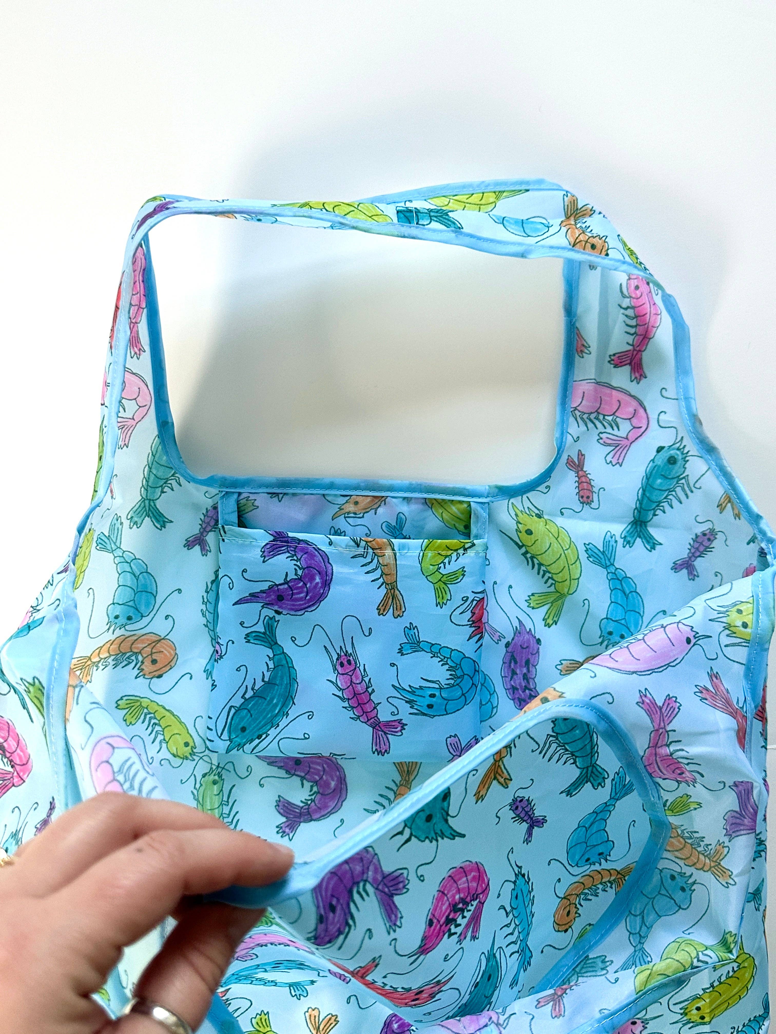 liadelyonart - Wholesale Grocery/Shopping Bag - Whimsical Shrimp Reusable Tote Bag5
