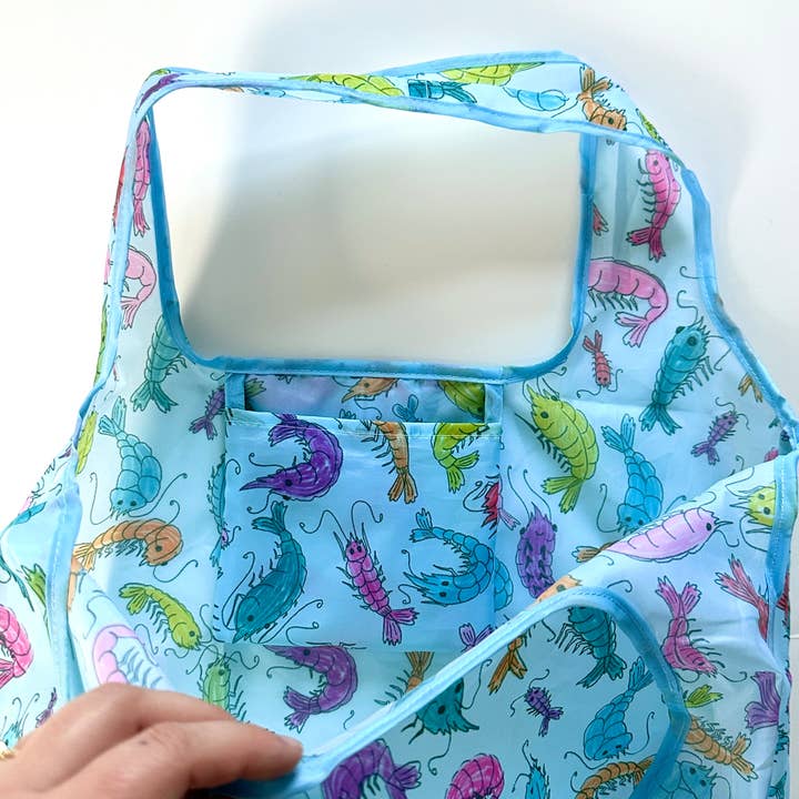 liadelyonart - Wholesale Grocery/Shopping Bag - Whimsical Shrimp Reusable Tote Bag5
