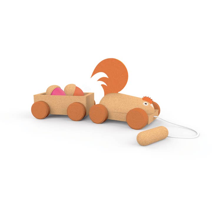 Giocattolo da trainare Gallina con carrello per la vendita all'ingrosso da parte di ELOU by Valoris