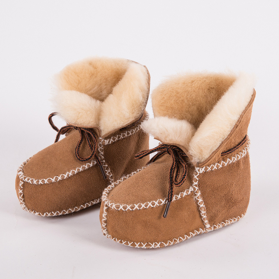 Annie & Charles - Wholesale Booties - Baby - Annie & Charles® Lambskin Baby Shoes0