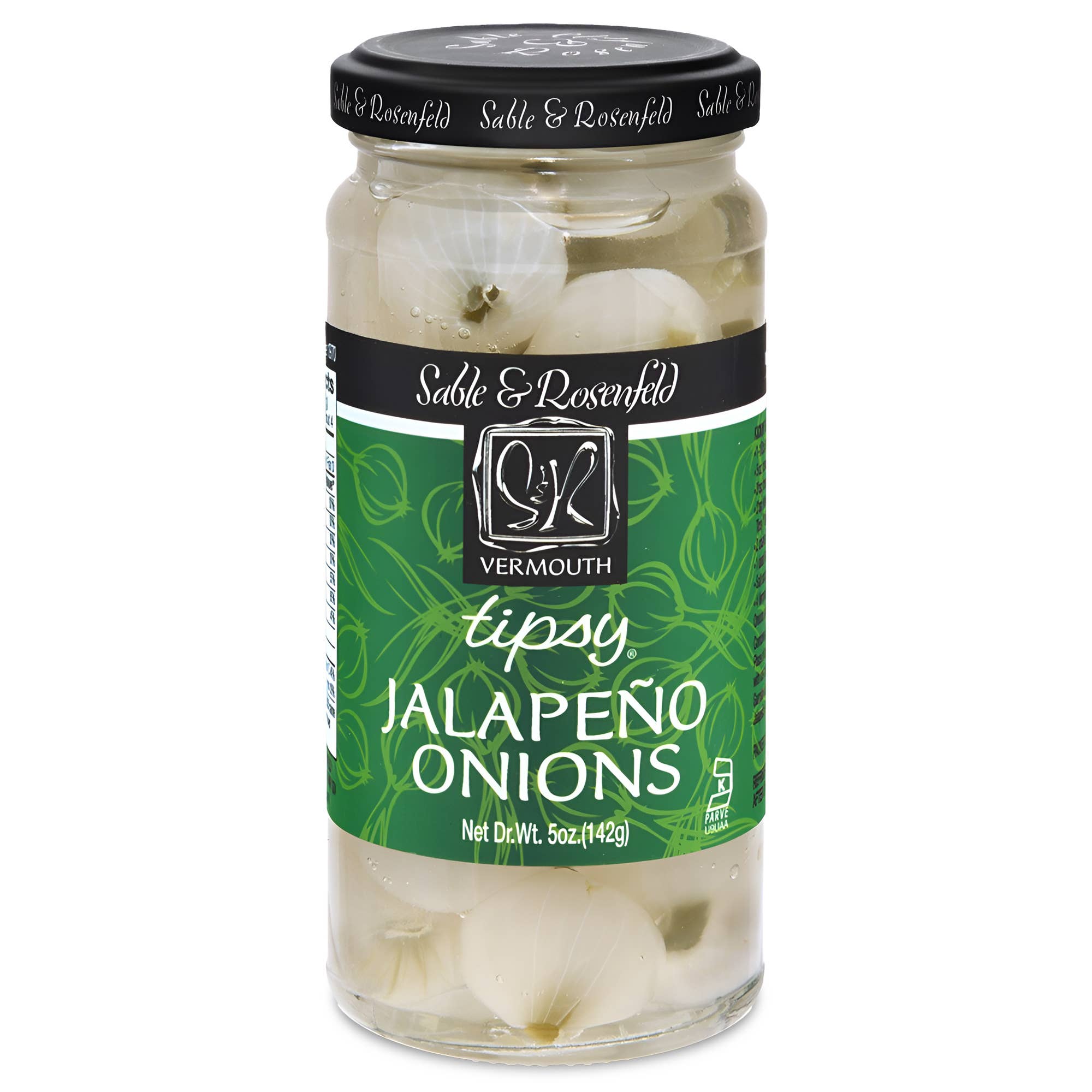 Wholesome Good - Wholesale Pickled Vegetables - Sable & Rosenfeld Vermouth Jalapeno Tipsy Onions - 5oz0