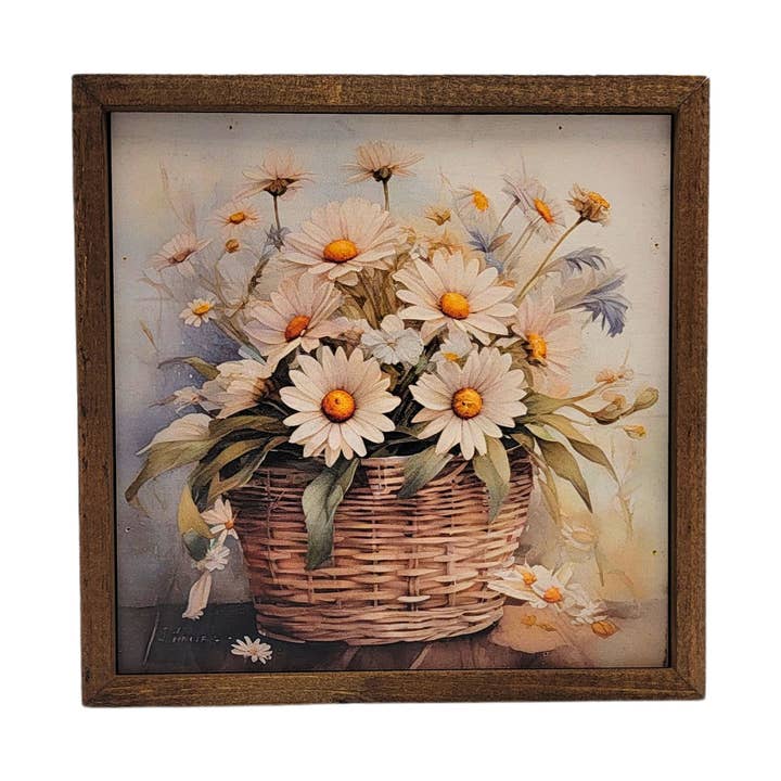 Basket Of Daisy's Summer Wall Decor Garden Decor Home Accent for wholesale by Home Accents By Driftless