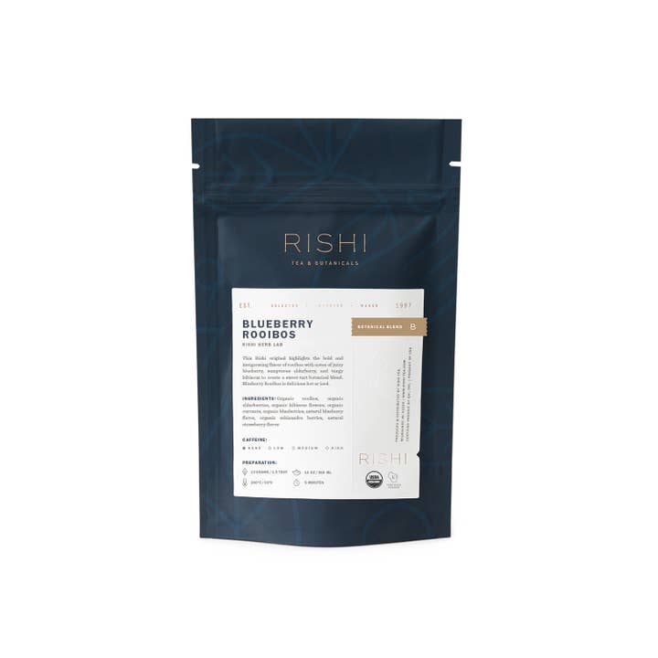 Rishi Tea & Botanicals - Wholesale Loose Tea - Blueberry Rooibos Organic Botanical Loose Tea Blend (4 oz)