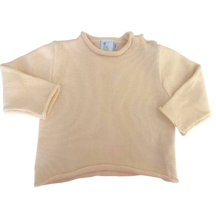 Cream Rollneck Sweater for wholesale by Huckleberry Hill Kids