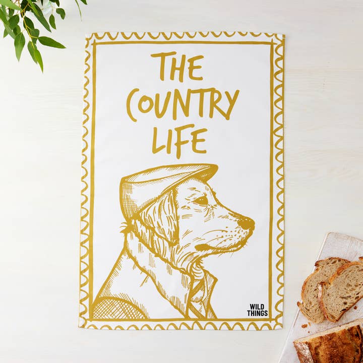 Ted Retriever Tea Towel for wholesale by Wild Things