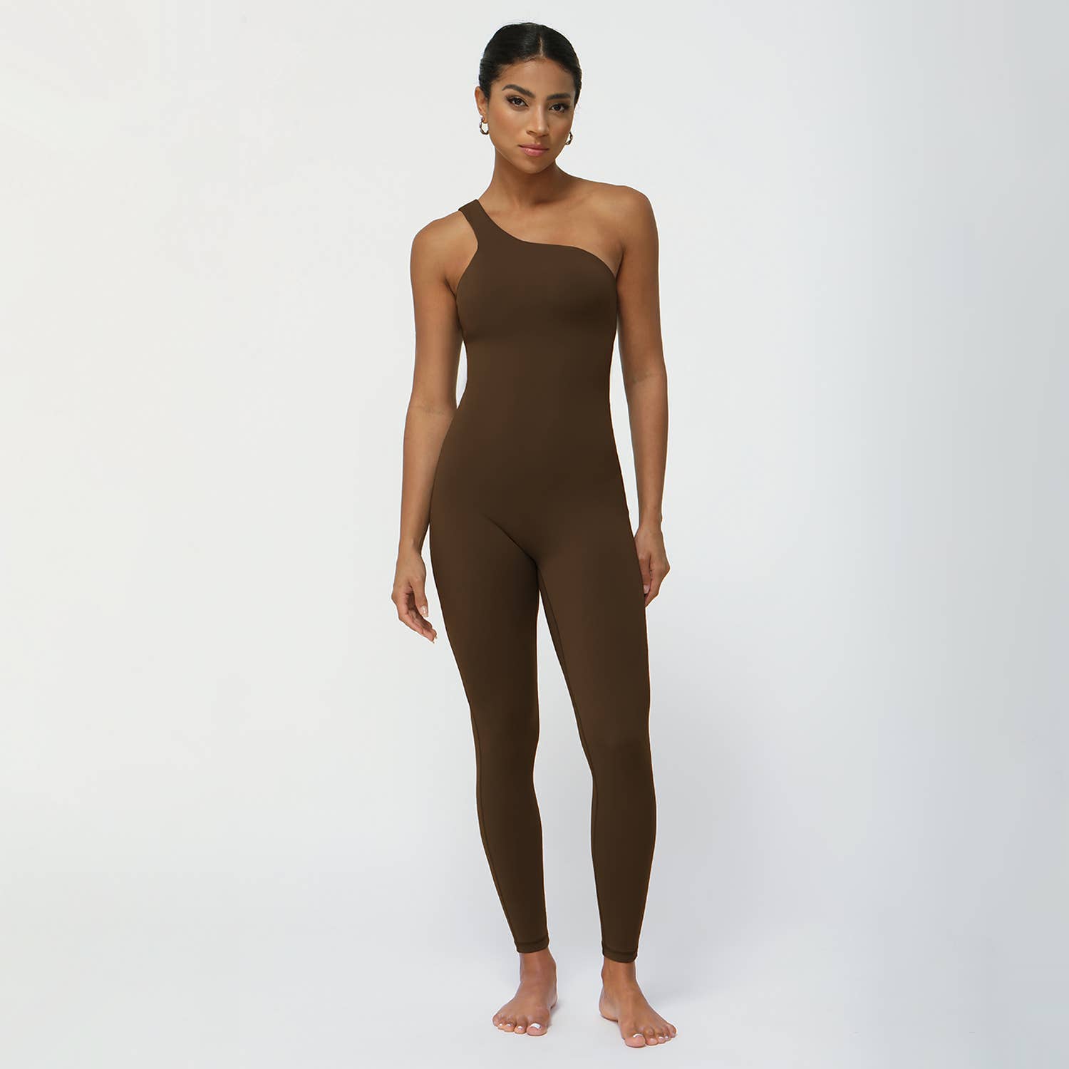 Sodalemon – wholesale Jumpsuit – Women's – Women Single Shoulder Fitness Padded Yoga Sport Jumpsuit2