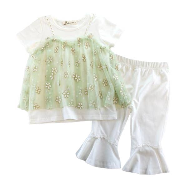 Doe a Dear - Wholesale T-Shirt - Kids - S15 13068 2-In-1 Glitter Floral Mesh Top (2 Colors)7