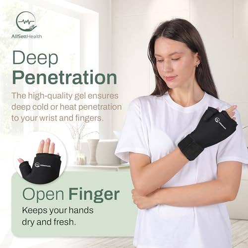 AllSett Health - Wholesale Hot/Cold Compress - Reusable Gel Hot and Cold Glove Ice Pack, Unisex