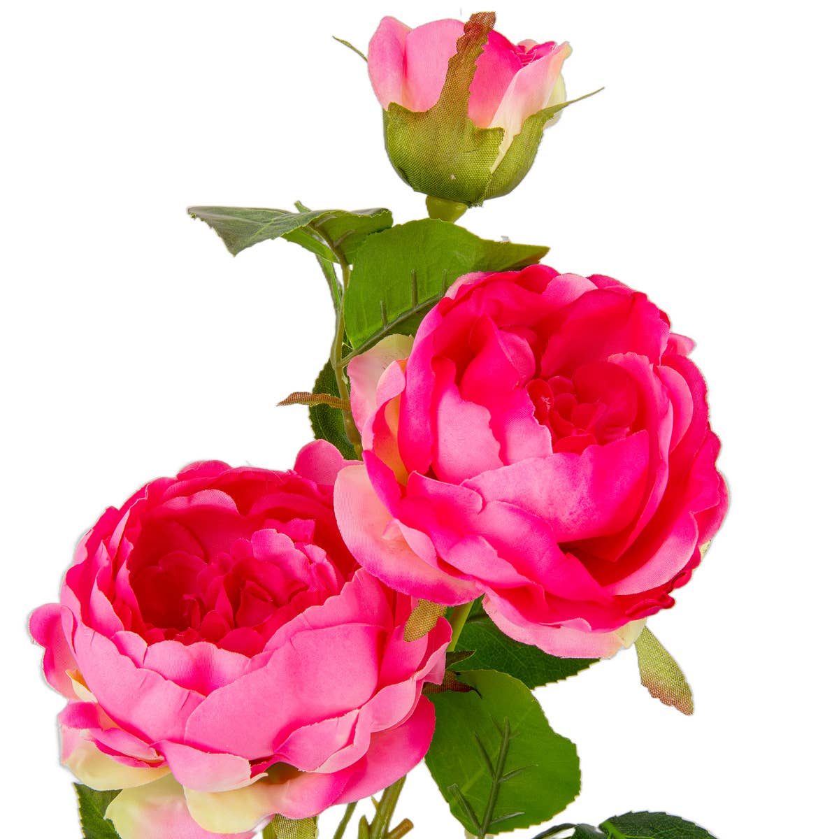 Eleganza Floral – wholesale Artificial flowers – 70cm Rose Spray x 3 Bright Pink1