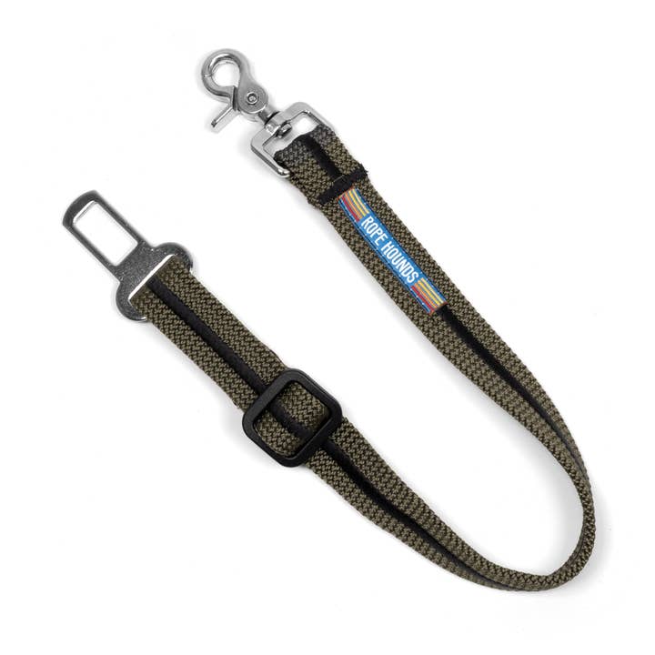 Dog Seat Belt - Greens for wholesale by Rope Hounds
