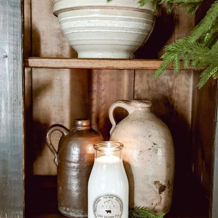 Milk Reclamation Barn - Wholesale Jar/Filled Candle - Milk Bottle Candle 13 oz