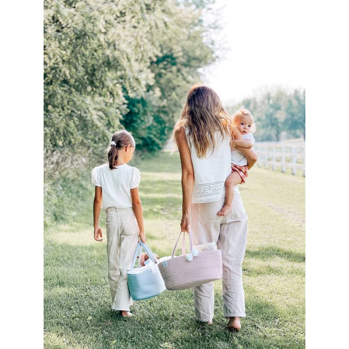 Fephas - Wholesale Diaper Caddy - Baby - Rope Diaper Caddy- Vintage Rose7