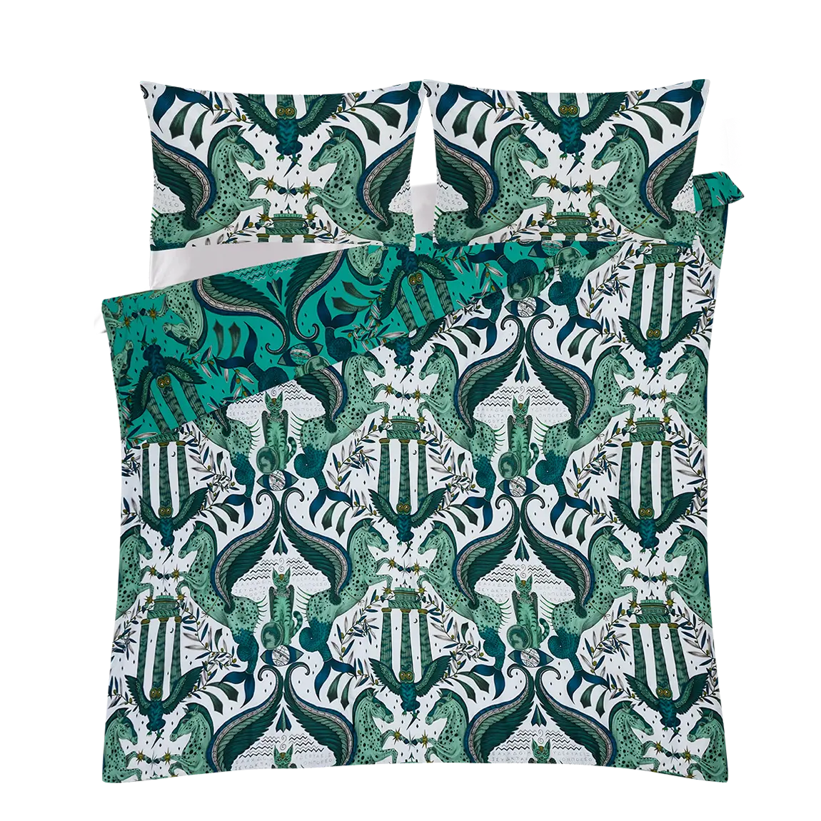 Peacock White Odyssey Bedding Set - UK/EU Sizing for wholesale on Faire16