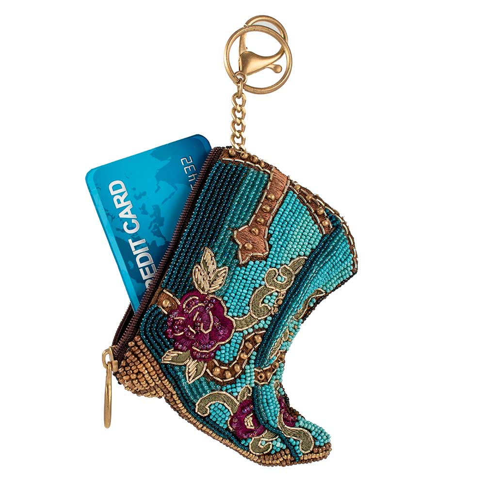 Mary Frances Accessories - Wholesale Coin Purse - Women's - Kickin' Around Beaded Cowboy Boots Coin Purse/Key Fob5