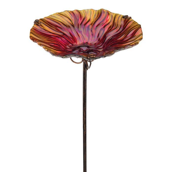 Birdbath/Feeder Stake - Red for wholesale by Heavenly Scents