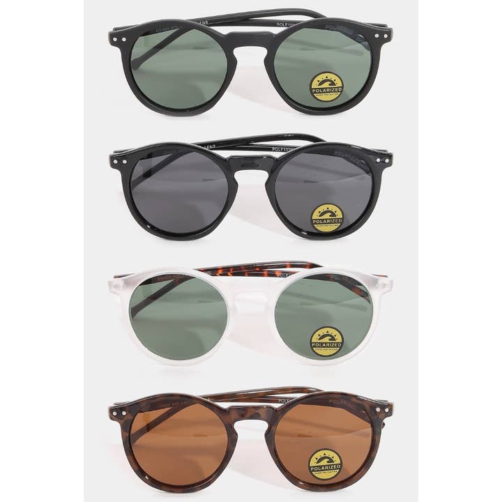 ASSORTED Colorful Polarized Circle Lens Sunglasses Set for wholesale on Faire